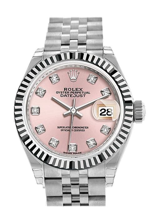 rolex ladies datejust pink dial|rolex 279174 datejust ladies watch.